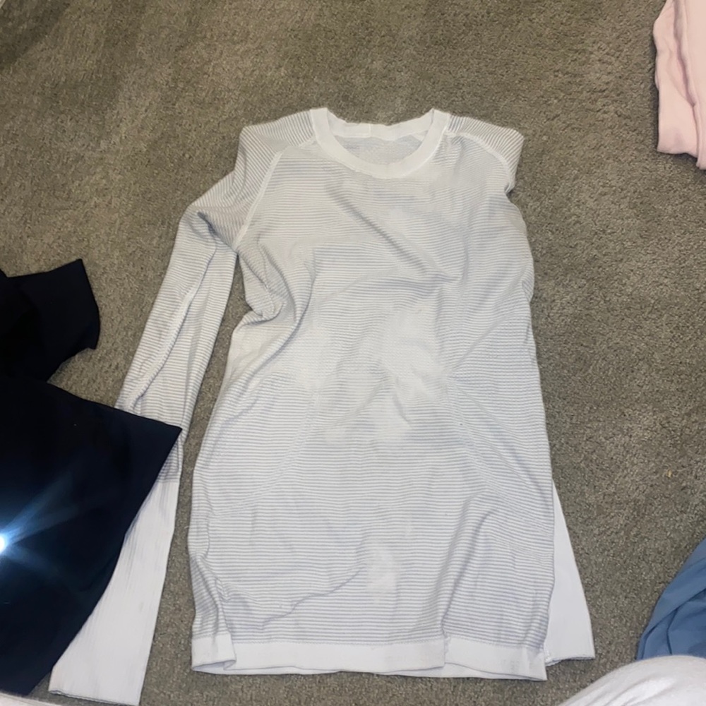 lululemon long sleeve white/striped